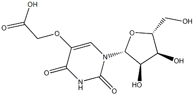 2-(ウリジン-5-イルオキシ)酢酸 化学構造式