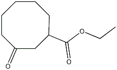 3-オキソシクロオクタンカルボン酸エチル 化学構造式