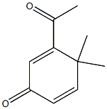 3-アセチル-4,4-ジメチル-2,5-シクロヘキサジエン-1-オン 化学構造式