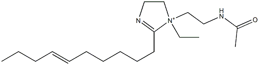 1-[2-(アセチルアミノ)エチル]-2-(6-デセニル)-1-エチル-2-イミダゾリン-1-イウム 化学構造式