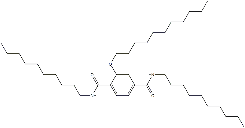 2-(ウンデシルオキシ)-N,N'-ジデシルテレフタルアミド 化学構造式