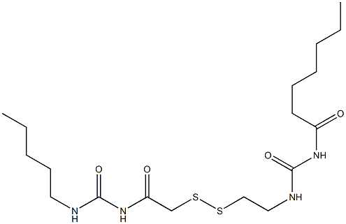 1-Heptanoyl-3-[2-[[(3-pentylureido)carbonylmethyl]dithio]ethyl]urea