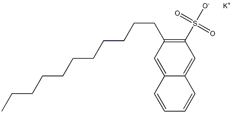 3-ウンデシル-2-ナフタレンスルホン酸カリウム 化学構造式
