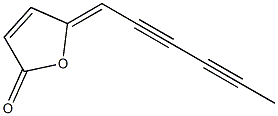 (5Z)-5-(2,4-ヘキサジイン-1-イリデン)フラン-2(5H)-オン 化学構造式