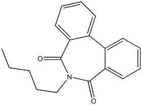 6-ペンチル-5H-ジベンゾ[c,e]アゼピン-5,7(6H)-ジオン 化学構造式