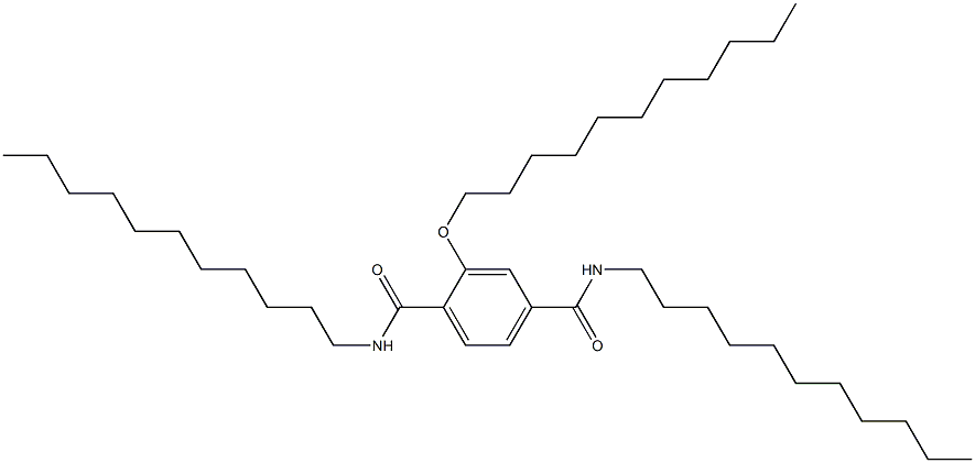2-(ウンデシルオキシ)-N,N'-ジウンデシルテレフタルアミド 化学構造式