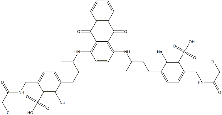 1,4-Bis[3-[4-[(chloroacetyl)aminomethyl]-2-sodiosulfophenyl]-1-methylpropylamino]anthraquinone