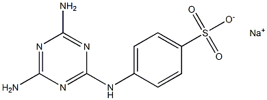 4-[(4,6-ジアミノ-1,3,5-トリアジン-2-イル)アミノ]ベンゼンスルホン酸ナトリウム 化学構造式