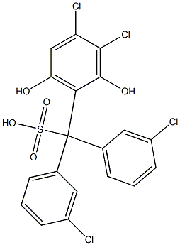 (3,4-Dichloro-2,6-dihydroxyphenyl)bis(3-chlorophenyl)methanesulfonic acid