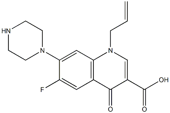 6-Fluoro-1-(2-propenyl)-1,4-dihydro-7-(1-piperazinyl)-4-oxoquinoline-3-carboxylic acid Structure