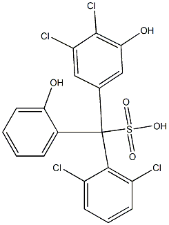(2,6-Dichlorophenyl)(3,4-dichloro-5-hydroxyphenyl)(2-hydroxyphenyl)methanesulfonic acid