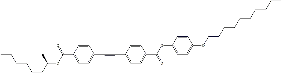 4-[[4-(4-デシルオキシフェノキシカルボニル)フェニル]エチニル]安息香酸(R)-1-メチルヘプチル 化学構造式