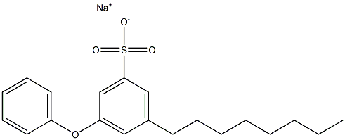 3-オクチル-5-フェノキシベンゼンスルホン酸ナトリウム 化学構造式