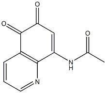 8-[アセチルアミノ]キノリン-5,6-ジオン 化学構造式
