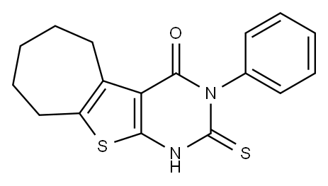 1,2,6,7,8,9-Hexahydro-2-thioxo-3-phenyl-5H-cyclohepta[4,5]thieno[2,3-d]pyrimidin-4(3H)-one