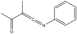 1-(アセチル)-1-メチル-N-フェニルケテンイミン 化学構造式