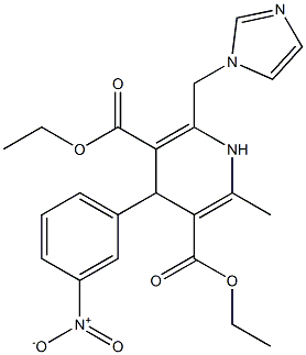 6-(1H-Imidazol-1-ylmethyl)-4-(3-nitrophenyl)-2-methyl-1,4-dihydropyridine-3,5-dicarboxylic acid 3-ethyl 5-ethyl ester
