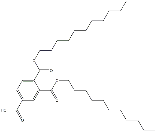 1,2,4-ベンゼントリカルボン酸水素1,2-ジウンデシル 化学構造式