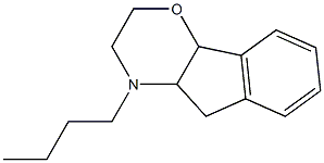 2,3,4,4a,5,9b-ヘキサヒドロ-4-ブチルインデノ[1,2-b]-1,4-オキサジン 化学構造式
