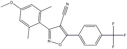 5-(4-Trifluoromethylphenyl)-3-(2,6-dimethyl-4-methoxyphenyl)-isoxazole-4-carbonitrile Structure