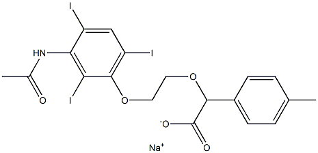 2-[2-[3-(Acetylamino)-2,4,6-triiodophenyloxy]ethoxy]-2-(p-tolyl)acetic acid sodium salt
