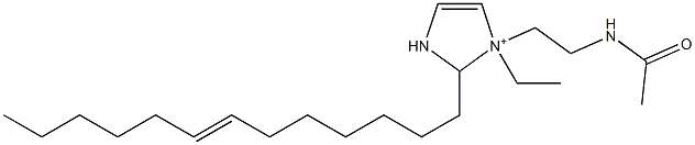 1-[2-(アセチルアミノ)エチル]-1-エチル-2-(7-トリデセニル)-4-イミダゾリン-1-イウム 化学構造式