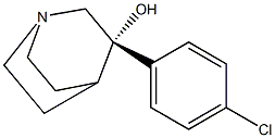 (3S)-3-(4-クロロフェニル)-1-アザビシクロ[2.2.2]オクタン-3-オール 化学構造式