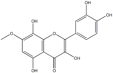 3,3',4',5,8-ペンタヒドロキシ-7-メトキシフラボン 化学構造式