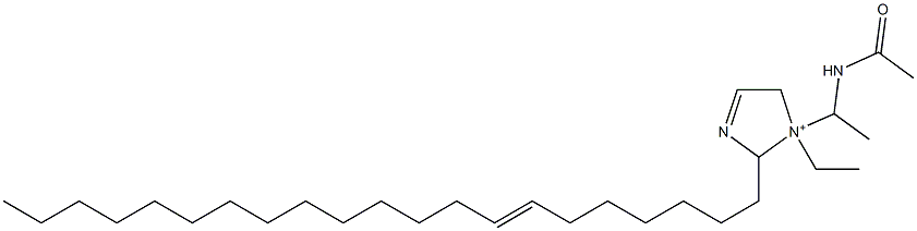 1-[1-(アセチルアミノ)エチル]-1-エチル-2-(7-ヘニコセニル)-3-イミダゾリン-1-イウム 化学構造式
