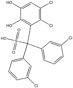 (2,3-Dichloro-5,6-dihydroxyphenyl)bis(3-chlorophenyl)methanesulfonic acid