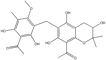 8-Acetyl-6-(3-acetyl-2,4-dihydroxy-5-methyl-6-methoxybenzyl)-3,4-dihydro-2,2-dimethyl-2H-1-benzopyran-3,5,7-triol
