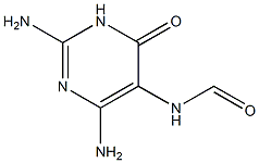 [(2,6-ジアミノ-4-ヒドロキシピリミジン-5-イル)アミノ]ホルムアルデヒド 化学構造式