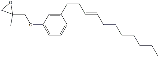 3-(3-ウンデセニル)フェニル2-メチルグリシジルエーテル 化学構造式