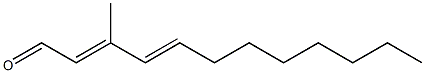 (2E,4E)-3-メチル-2,4-ドデカジエン-1-アール 化学構造式