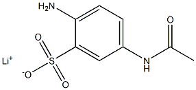 5-(アセチルアミノ)-2-アミノベンゼンスルホン酸リチウム 化学構造式