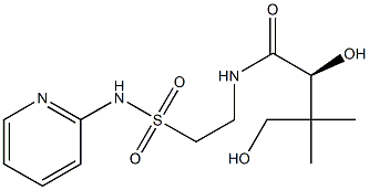 [S,(-)]-2,4-ジヒドロキシ-3,3-ジメチル-N-[2-(2-ピリジルスルファモイル)エチル]ブチルアミド 化学構造式