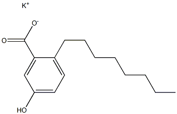 2-オクチル-5-ヒドロキシ安息香酸カリウム 化学構造式