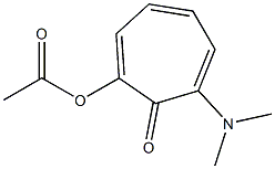 2-(アセトキシ)-7-(ジメチルアミノ)-2,4,6-シクロヘプタトリエン-1-オン 化学構造式