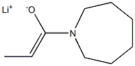 リチウム(Z)-1-[(ヘキサヒドロ-1H-アゼピン)-1-イル]-1-プロペン-1-オラート 化学構造式
