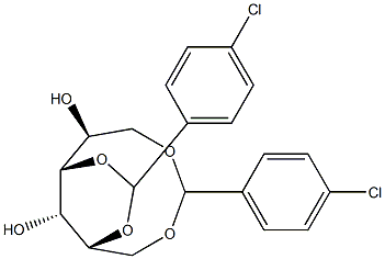 1-O,6-O:2-O,4-O-ビス(4-クロロベンジリデン)-L-グルシトール 化学構造式