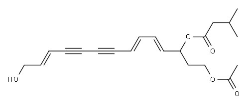 (4E,6E,12E)-Tetradeca-4,6,12-triene-8,10-diyne-1,3,14-triol 1-acetate 3-(3-methylbutyrate)
