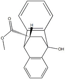 (11R)-9,10-ジヒドロ-10-ヒドロキシ-9,10-エタノアントラセン-11-カルボン酸メチル 化学構造式