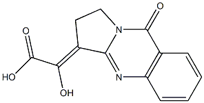 2-[(1,2,3,9-Tetrahydro-9-oxopyrrolo[2,1-b]quinazolin)-3-ylidene]-2-hydroxyacetic acid Structure