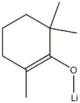 リチウム2,6,6-トリメチル-1-シクロヘキセン-1-オラート 化学構造式