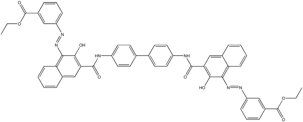 4,4'-Bis[1-[[3-(ethoxycarbonyl)phenyl]azo]-2-hydroxy-3-naphthoylamino]biphenyl