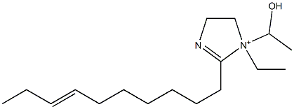 2-(7-Decenyl)-1-ethyl-1-(1-hydroxyethyl)-2-imidazoline-1-ium 结构式