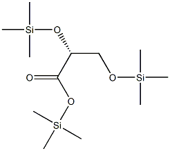 (R)-2,3-Bis[(trimethylsilyl)oxy]propionic acid trimethylsilyl ester Structure
