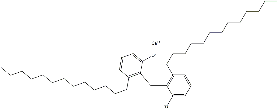 カルシウム2,2'-メチレンビス(3-トリデシルフェノキシド) 化学構造式