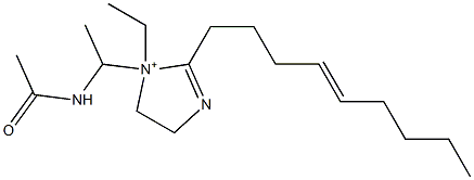 1-[1-(アセチルアミノ)エチル]-1-エチル-2-(4-ノネニル)-2-イミダゾリン-1-イウム 化学構造式