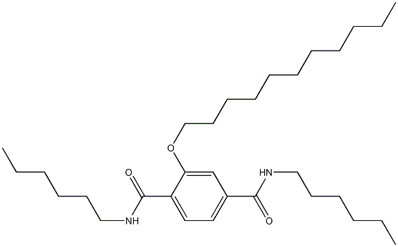 2-(ウンデシルオキシ)-N,N'-ジヘキシルテレフタルアミド 化学構造式